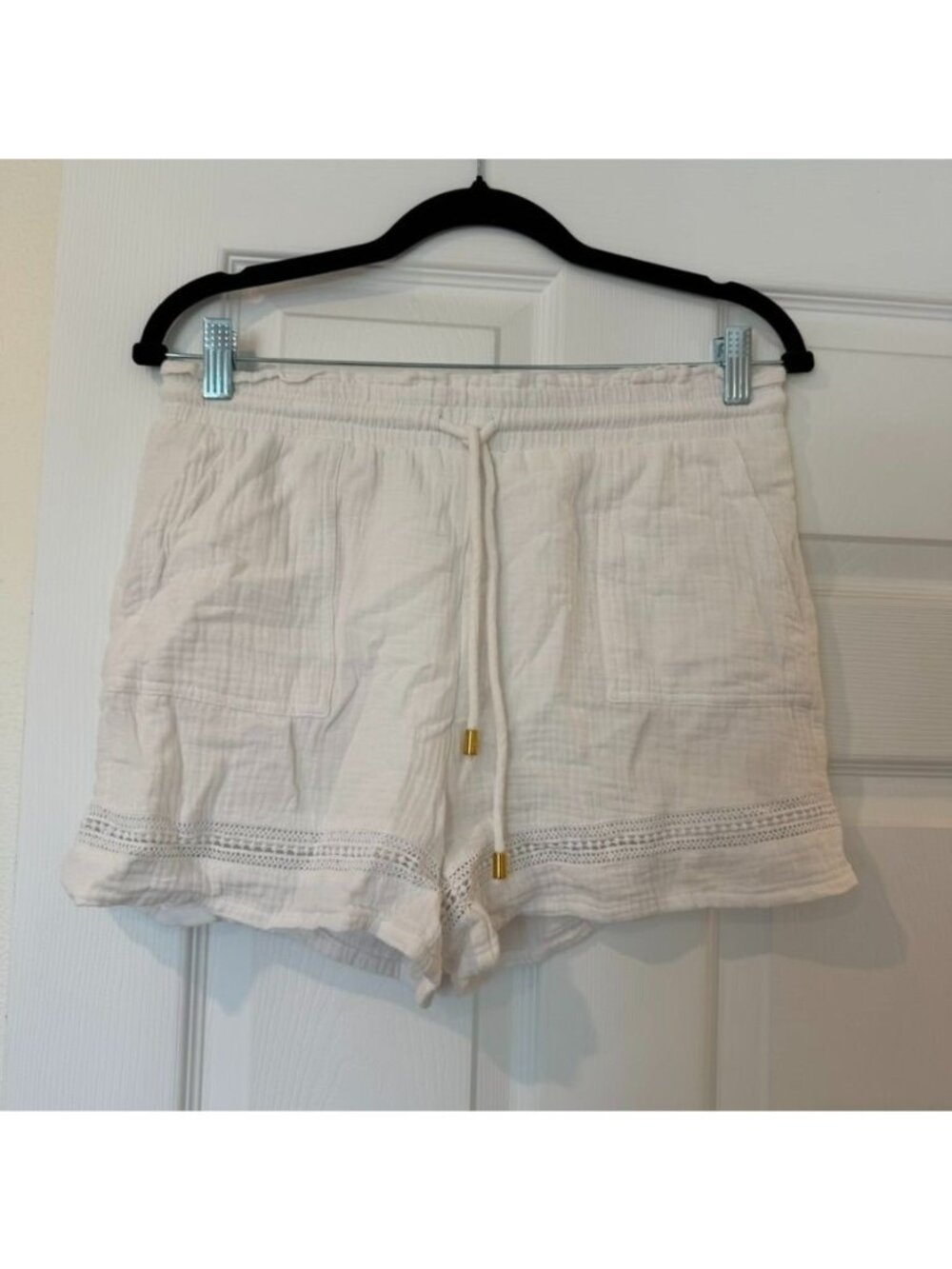 La Blanca Cotton Gauze Beach Lounge Shorts Size Small Coastal